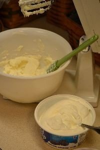 ready to add the cool whip to the mixture_small
