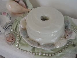 decorated with shells and pearls