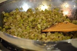 sauteeing the onions, spices and celery_small