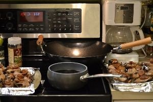 add the remaining marinade to a saucepan and place on the stove top_small