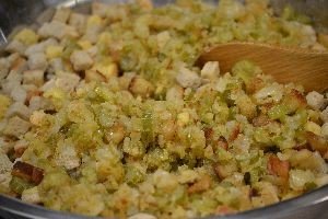 adding the celery and onions to the breading_small