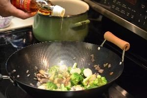 adding the sesame oil_small