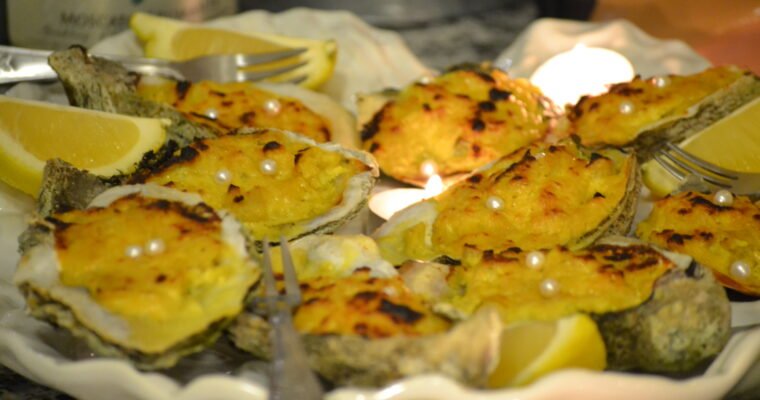 Christmas/Kalikimaka Oysters on the Grill