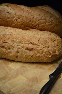whole wheat rustic loaves of bread_small