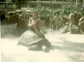 Julie riding a turtle 1967_small