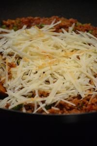 add the cheese to the warm timbale mixture to melt_small