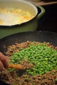 adding the frozen peas_small