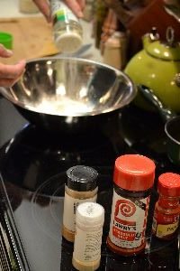 making the batter to fry the rabbit_small