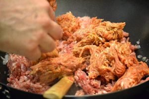 now you want to brown the meat mixture_small