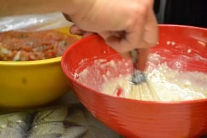 salsa in the pancake batter_small