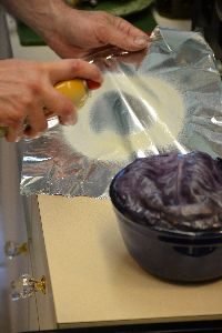 spray your aluminum foil with some olive oil spray_small