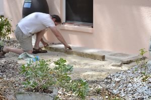 Gordon leveling the sand for more blocks_small