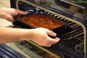 Julies baked beans going into a 350 degree oven_small
