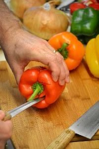 cut around the top of your bell pepper_small