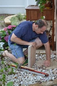 leveling the area for the stone slab_small