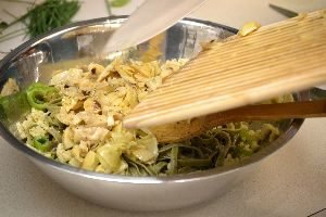add chopped artichoke to pastas_small