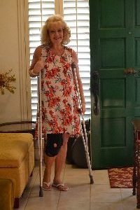 Crutches and Julie_small