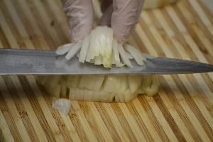 Gordon chopping the onion for the patties_small