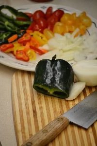 chopped veggies for cornbread_small