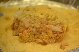 salmon pattie rolled in onions and then corn meal_small
