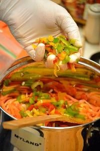 adding chopped bell peppers_small