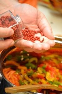 adding the red pepper corns_small