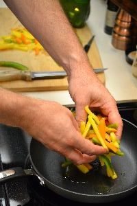 saute your peppers in some olive oil_small