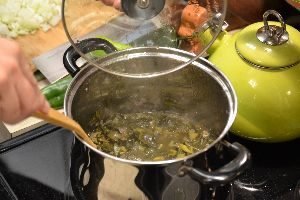 112 Gordon checking on the collard greens_small