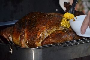 Gordon smoking the turkey on the grill_small