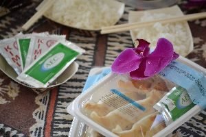 Potstickers and rice_small