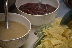 cranberry sauce gravy and noodles_small