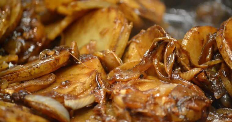 Gordon’s Hawaiian Potatoes and Huli Huli Porkchops