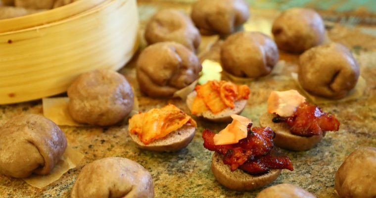 Our Purple Sweet Potato and Taro Stuffed Steamed Buns and Asian/Pacific Sliders