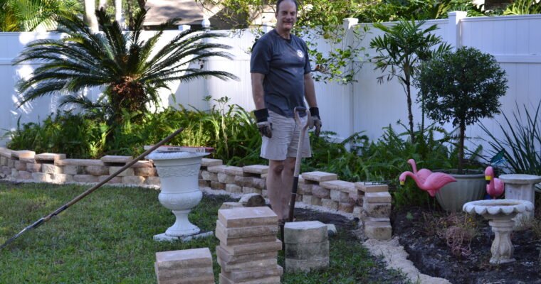 Building a Backyard Landscaping Retaining Wall, and Our Lanai Extension