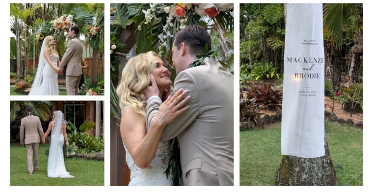 The Wedding of Brodie and Mackenzie, North Shore, Oahu, Hawaii