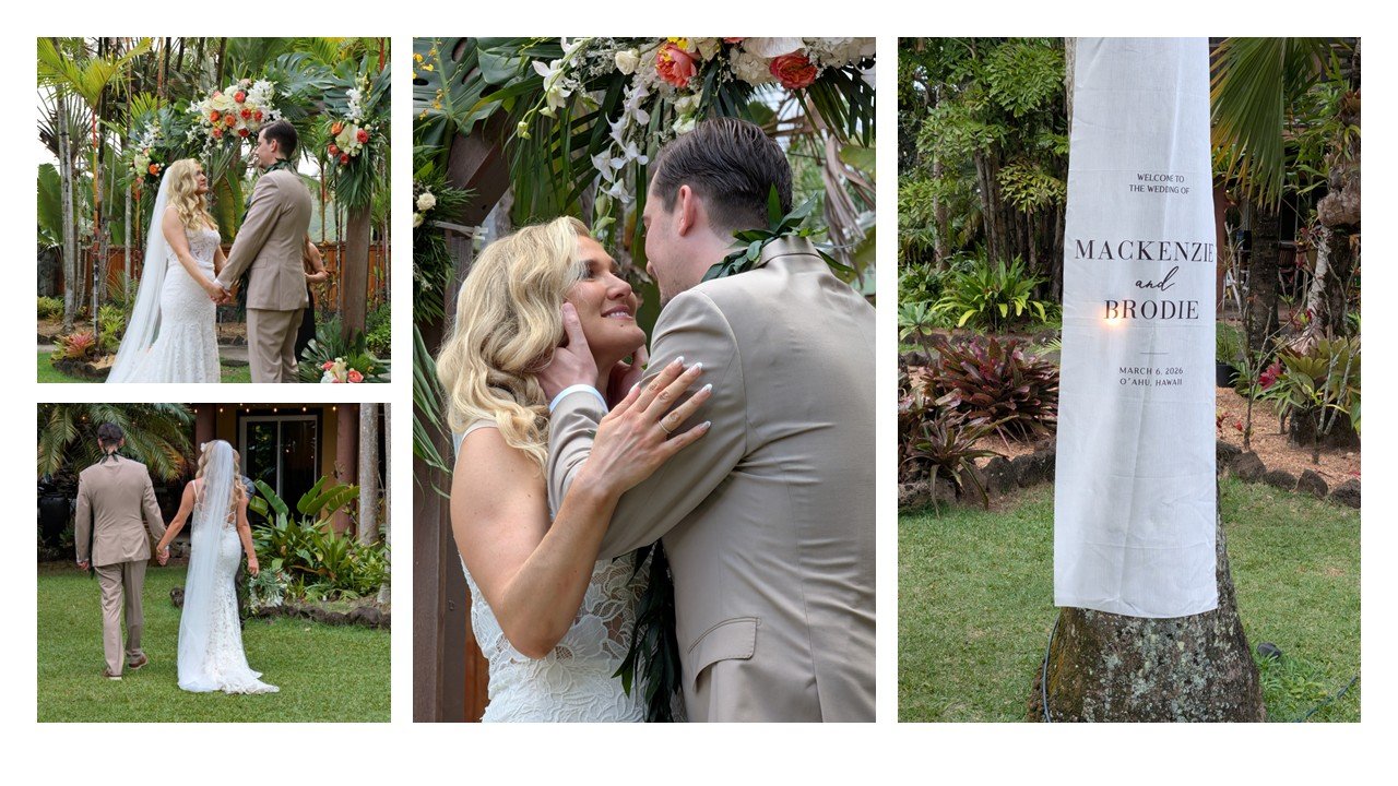 The Wedding of Brodie and Mackenzie, North Shore, Oahu, Hawaii